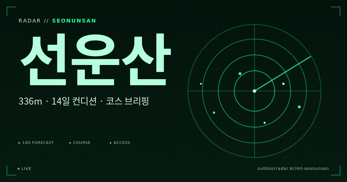 선운산 등산 코스 — 아웃도어 레이더